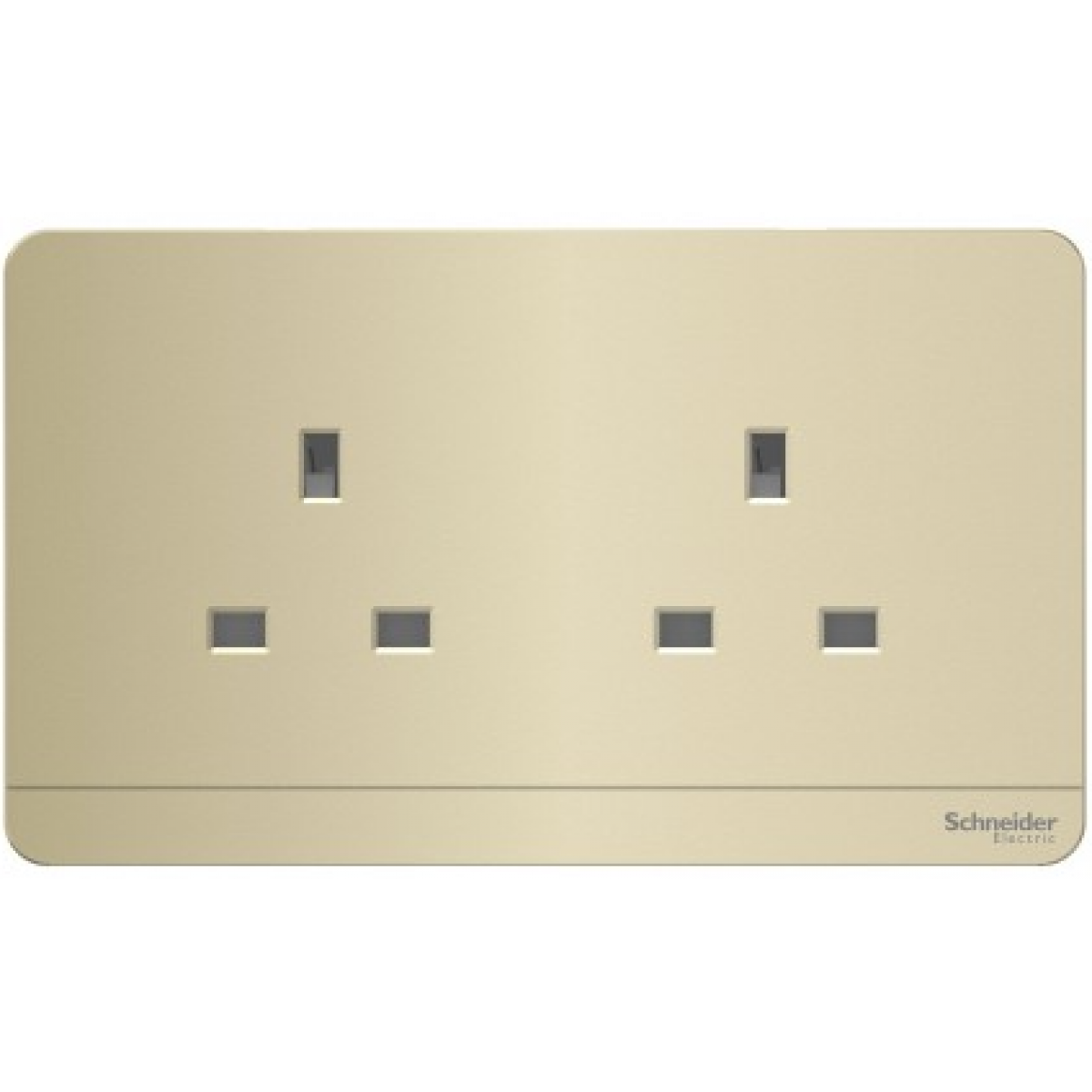 Schneider Electric 施耐德電氣 AvatarOn 13A兩位連保護門插座 (沉醉金)